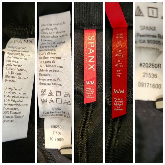 Spanx The Perfect Black Pant Cropped Flare Leg Ponte Size Medium - Picture 6 of 12